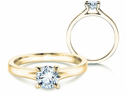 Anillo de compromiso Modern en 14K oro amarillo con diamante 0,50ct G/SI