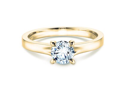 Anillo de compromiso Modern en 9K oro amarillo con diamante 0,50ct G/SI