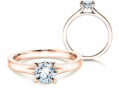 Anillo de compromiso Modern en 14K oro rosa con diamante 0,50ct G/SI