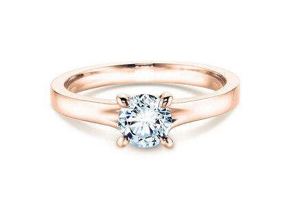 Anillo de compromiso Modern en 14K oro rosa con diamante 0,50ct H/SI