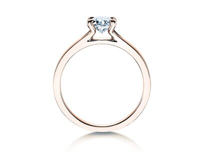 Anillo de compromiso Modern en 14K oro rosa con diamante 0,50ct H/SI