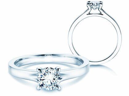 Anillo de compromiso Modern en 14K oro blanco con diamante 0,50ct G/SI