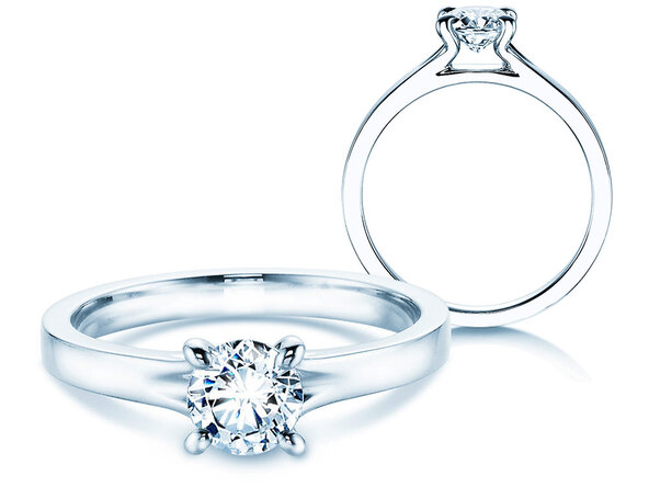 Anillo de compromiso Modern en 14K oro blanco con diamante 0,50ct H/SI