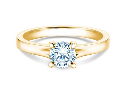 Anillo de compromiso Modern en 18K oro amarillo con diamante 0,75ct D/IF