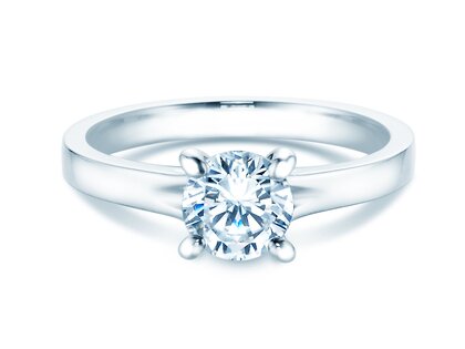 Anillo de compromiso Modern en 18K oro blanco con diamante 1,50ct G/IF
