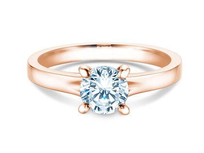 Anillo de compromiso Modern en 18K oro rosa con diamante 1,00ct G/SI