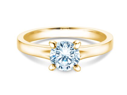 Anillo de compromiso Modern en 9K oro amarillo con diamante 1,00ct H/SI