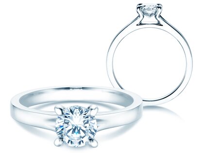 Anillo de compromiso Modern en 18K oro blanco con diamante 1,50ct G/IF