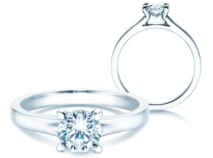 Anillo de compromiso Modern en 14K oro blanco con diamante 1,00ct G/SI