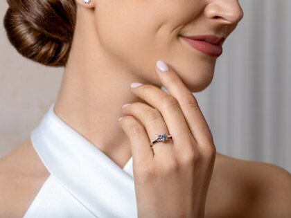 Anillo de compromiso Modern en 18K oro amarillo con diamante 0,75ct D/IF