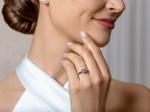 Anillo de compromiso Modern en 18K oro amarillo con diamante 0,75ct D/IF