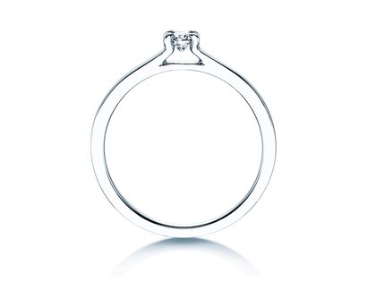 Anillo de compromiso Modern en plata 925/- con diamante 0,15ct G/VS
