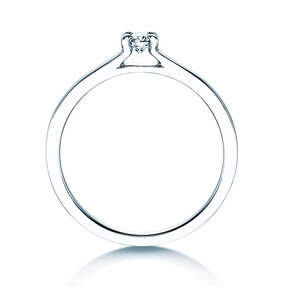 Anillo de compromiso Modern en plata 925/- con diamante 0,15ct G/VS