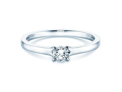 Anillo de compromiso Modern en 9K oro blanco con diamante 0,25ct H/SI
