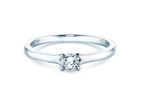 Anillo de compromiso Modern en 9K oro blanco con diamante 0,25ct H/SI