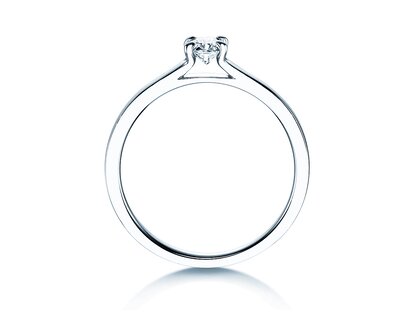 Anillo de compromiso Modern en 9K oro blanco con diamante 0,25ct H/SI