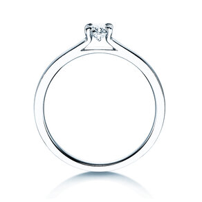 Anillo de compromiso Modern en 9K oro blanco con diamante 0,25ct H/SI