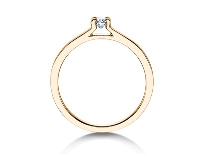 Anillo de compromiso Modern en 14K oro amarillo con diamante 0,15ct H/SI
