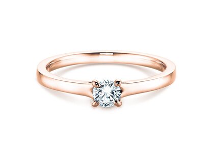 Anillo de compromiso Modern en 9K oro rosa con diamante 0,25ct H/SI