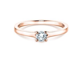 Anillo de compromiso Modern en 9K oro rosa con diamante 0,25ct H/SI