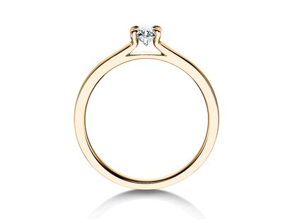 Anillo de compromiso Modern en 9K oro amarillo con diamante 0,25ct H/SI