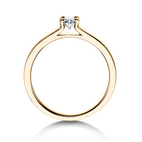 Anillo de compromiso Modern en 9K oro amarillo con diamante 0,25ct H/SI