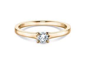 Anillo de compromiso Modern en 9K oro amarillo con diamante 0,25ct H/SI