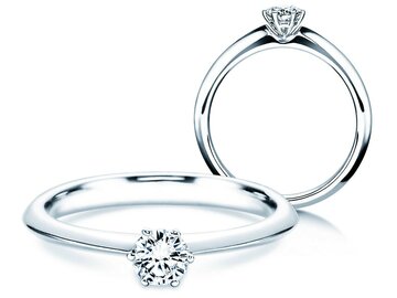 Anillo de compromiso The One en oro blanco