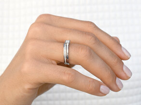 Anillo de compromiso Princess en 14K oro blanco con diamante 0,25ct G/SI