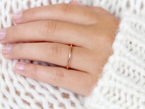 Anillo de compromiso Promise Petite en oro rosa