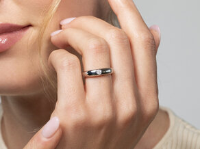 Anillo de compromiso Promise en plata 925/- con diamante 0,10ct D/IF