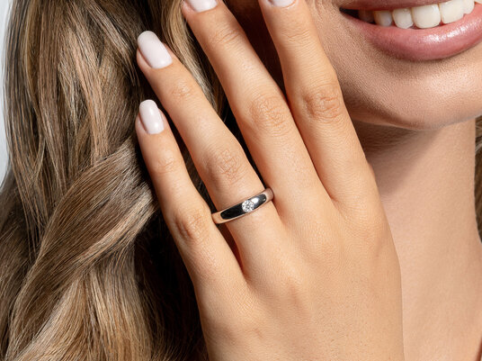 Anillo de compromiso Promise en oro rosa