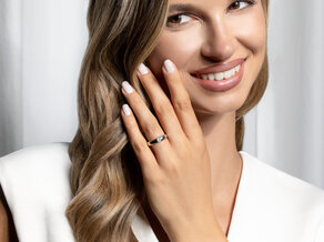 Anillo de compromiso Promise en 9K oro blanco con diamante 0,25ct H/SI