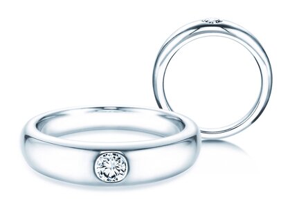 Anillo de compromiso Promise en platino 950/- con diamante 0,25ct G/SI