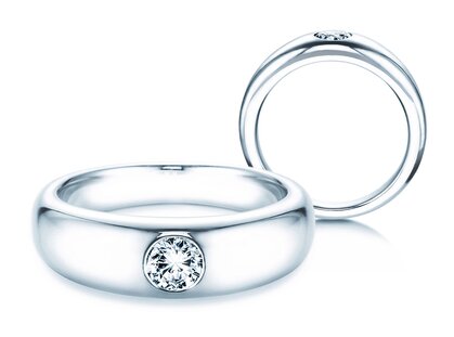 Anillo de compromiso Promise en 18K oro blanco con diamante 0,30ct G/SI