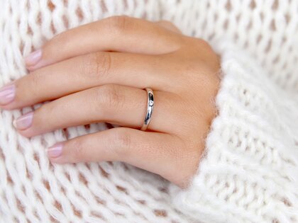 Anillo de compromiso Promise en plata 925/- con diamante 0,05ct H/SI