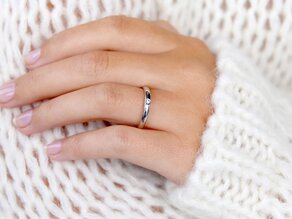 Anillo de compromiso Promise en plata 925/- con diamante 0,05ct H/SI