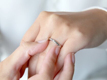 Anillo de compromiso Promise en plata 925/- con diamante 0,05ct H/SI