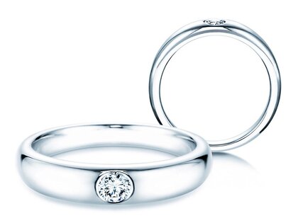 Anillo de compromiso Promise en plata 925/- con diamante 0,15ct G/VS