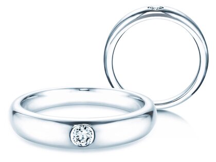 Anillo de compromiso Promise en plata 925/- con diamante 0,10ct D/IF
