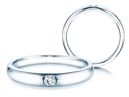 Anillo de compromiso Promise en plata 925/- con diamante 0,05ct H/SI