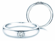 Anillo de compromiso Promise en plata 925/- con diamante 0,10ct G/SI