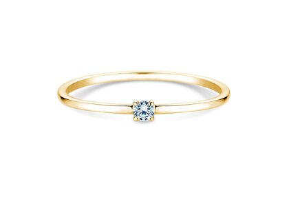 Anillo de compromiso Pure en 9K oro amarillo con diamante 0,04ct G/SI