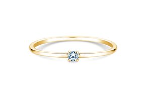 Anillo de compromiso Pure en 9K oro amarillo con diamante 0,04ct G/SI