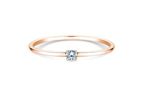 Anillo de compromiso Pure en 14K oro rosa con diamante 0,04ct G/SI