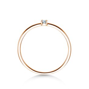 Anillo de compromiso Pure en 14K oro rosa con diamante 0,04ct G/SI