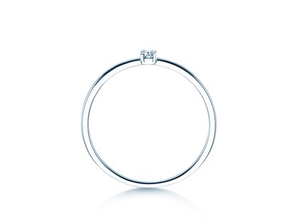 Anillo de compromiso Pure en 9K oro blanco con diamante 0,04ct G/SI