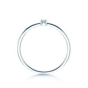 Anillo de compromiso Pure en 9K oro blanco con diamante 0,04ct G/SI