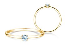 Anillo de compromiso Pure en 18K oro amarillo con diamante 0,08ct G/SI