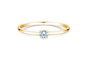 Anillo de compromiso Pure en 14K oro amarillo con diamante 0,08ct G/SI